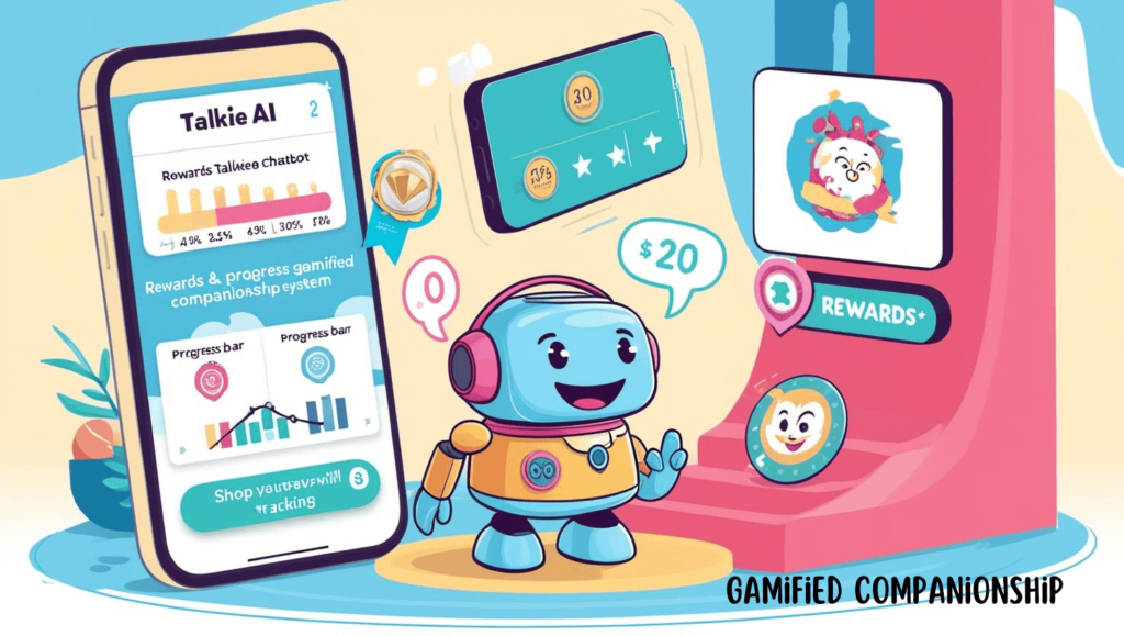 Talkie AI Gamified Companionship
