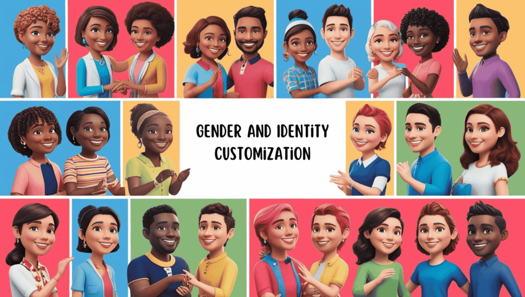 Talkie AI Gender and Identity Customization
