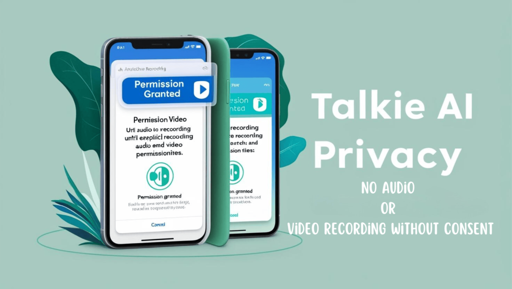 Talkie AI No Audio or Video Recording Without Consent